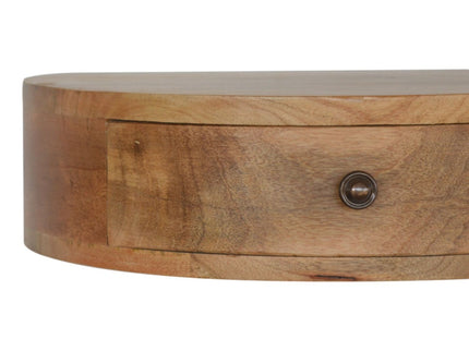 Wall Mounted Rounded Nightstand - Oak