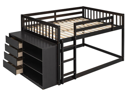 Bunk Bed With 4 Drawers And 3 Shelves