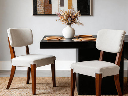 Contemporary Armless Dining Chairs (Set of 2)