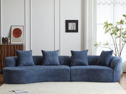 Elegant Curved Sectional Sofa With Full Foam Comfort