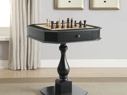 Bishop - Reversible Chess Checker Game Table With Game Tray (Chess Fingures Not Included)