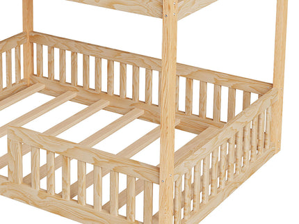 Stylish Bunk Bed With Ladder And Guardrails