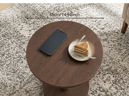 C - Shaped End Table With Sturdy Base