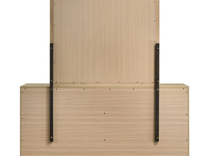 Merritt - 6 Drawer Dresser With Mirror - Light Oak