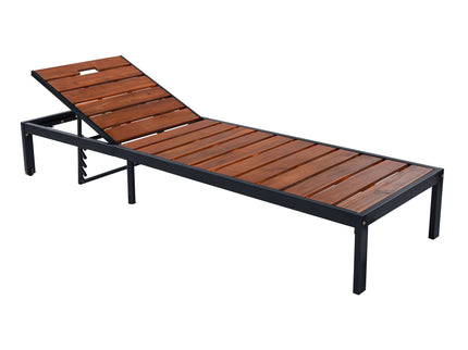 Outdoor Chaise With Adjustable Backrest