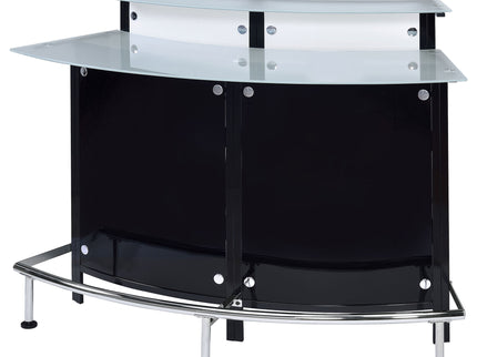 Keystone - Home Bar With Stemware & Wine Storage - Black