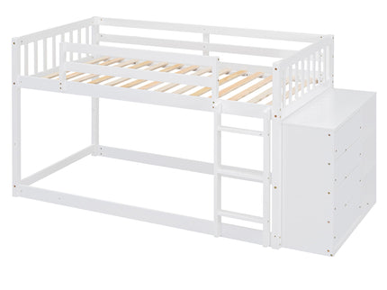 Bunk Bed With 4 Drawers And 3 Shelves
