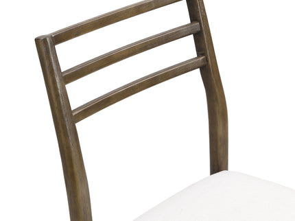 Farmhouse Style Dining Chair Set With Ladder Back Design
