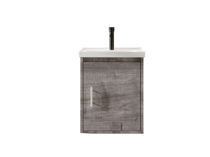 Floating Bathroom Vanity Combo, Wall Mounted Cabinet With Sink & Soft Close Doors For Small Bathrooms