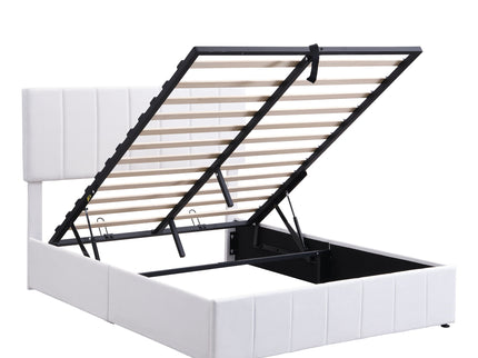 Elegant Upholstered Platform Bed With Hydraulic Storage System