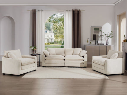 Elegant Oversized Sectional Sofa Set With Deep Seats And Flexible Layout