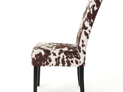 Contemporary Dining Chair With Rubberwood Legs (Set of 2)
