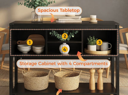 Farmhouse Entryway Table With Sliding Barn Door
