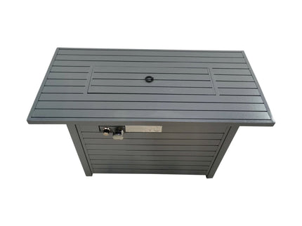 Propane Fire Pit Table With Lid - Gray
