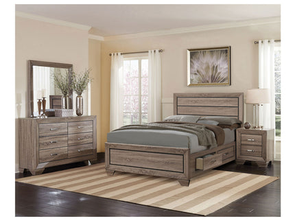 Queen Storage Bed With Underbed Drawers - Brown