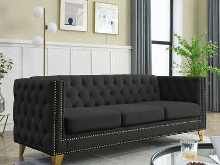 Modern Sofa With Button Tufting, Upholstered Couch For Living Room