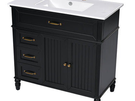 Bathroom Vanity With Sink, Freestanding Cabinet & Drawers