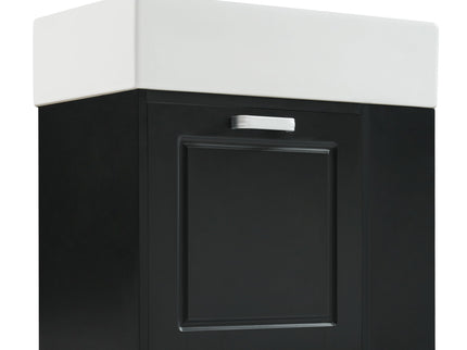 Modern Wall Mounted Bathroom Vanity With Sink, Soft Close Drawer, Adjustable Shelf, Toilet Paper Holder