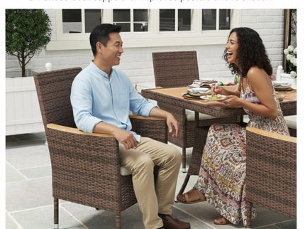 All-Weather Square Rattan Patio Dining Table