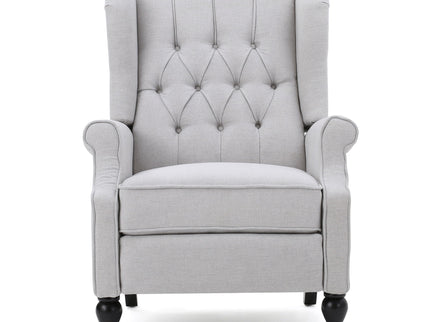 Armchair Recliner With Pushback Mechanism And Wingback Design