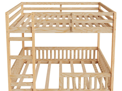 Stylish Bunk Bed With Ladder And Guardrails
