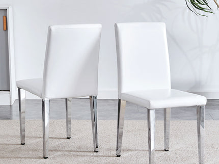 Elegant Upholstered Chairs & Metal Legs