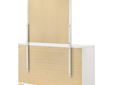 6 Drawer Dresser With Mirror - White