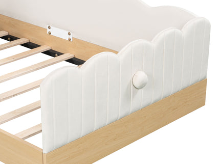 Platform Bed With Animal Pillows And Storage Bags