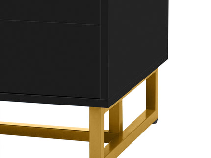 TV Media Console Table, TV Stand With Storage For Living Room - Black