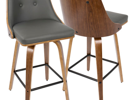 Gianna - Mid Century Modern Counter Stool (Set of 2)