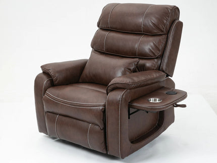 180 Degree Recliner Chair With Wireless Charging, Lumbar Support, And Dual Motor Lift - Brown