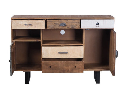 Rustic 2 Drawer Kitchen Island - Multi