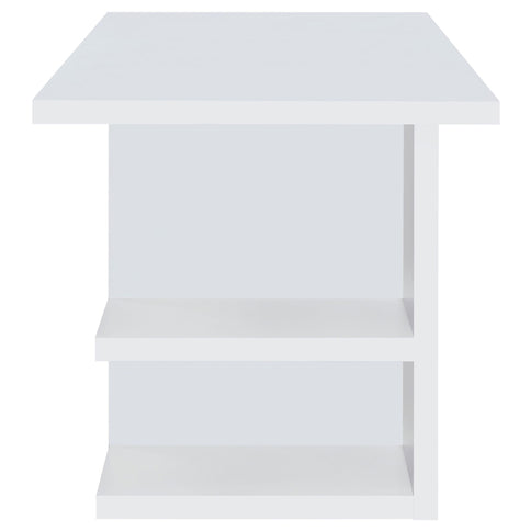 Hannah - 4 Shelf Writing Desk With Open Shelving - White