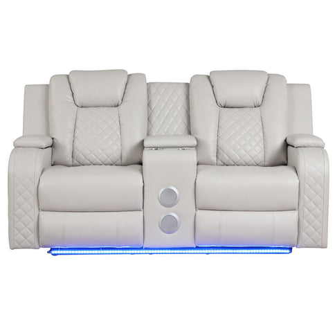 Benz - Power Recliner Set With LED Lighting And USB Charging