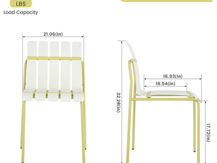 4 Piece Set Of Modern Color Block Designed Single Chairs With Folding Square Table