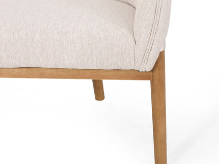 Mid Century Modern Loveseat With Channel Stitched Backrest