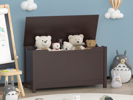Toy Box Storage With Safety Hinged Lid