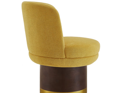 Round Swivel Accent Chair With Ergonomic Backrest For Living Room