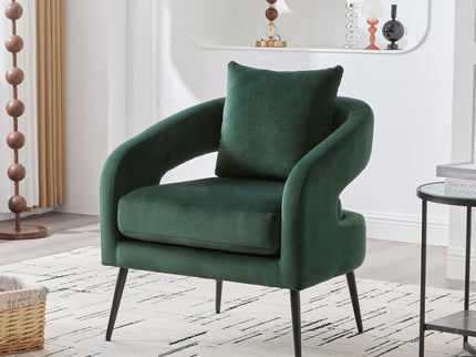 Open Back Accent Chair, Round Sofa Lounge Armchair