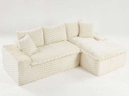 Modular Sofa, Convertible Twin Seat With Chaise Lounge