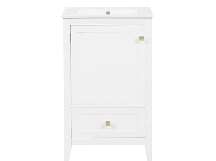 Bathroom Vanity With Sink, Soft Closing Cabinet Door, Storage Rack And Drawer