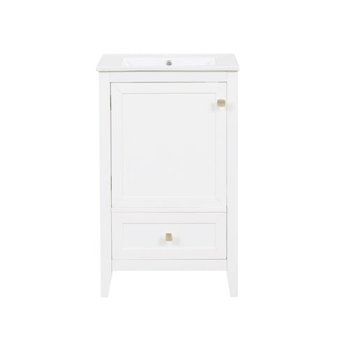 Bathroom Vanity With Sink, Soft Closing Cabinet Door, Storage Rack And Drawer