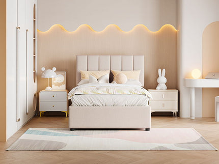 Upholstered Platform Bed With A Hydraulic Storage System