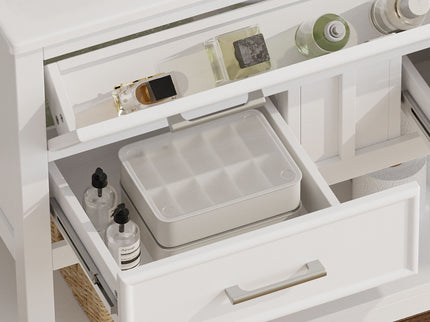 Bathroom Vanity With Ceramic Sink, Tip Out Tray & 2 Full Extension Drawers