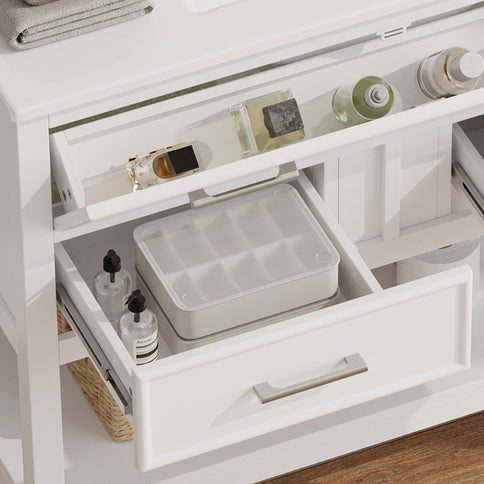 Bathroom Vanity With Ceramic Sink, Tip Out Tray & 2 Full Extension Drawers