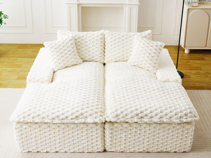 Double Chaise Lounge With Full Compressed Sponge