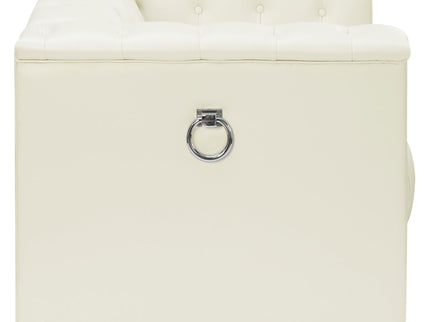 Earline - Upholstered Track Arm Accent Chair - White