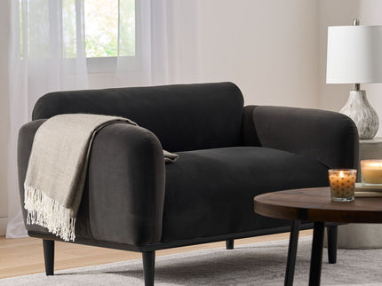 Sway - Upholstered Loveseat With Wood Legs And Round Arms