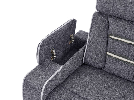 Austin - Recliner With Storage Arms - Gray