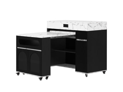 Extendable Dining Table With Folding Top, Rolling Kitchen Island With Drawers And Power Outlet